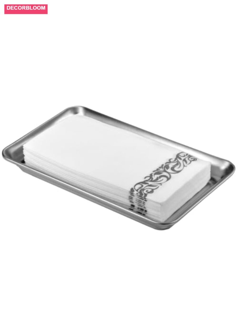 Stainless Steel Vanity Tray Bathroom Organizer Jewelry Perfume Makeup